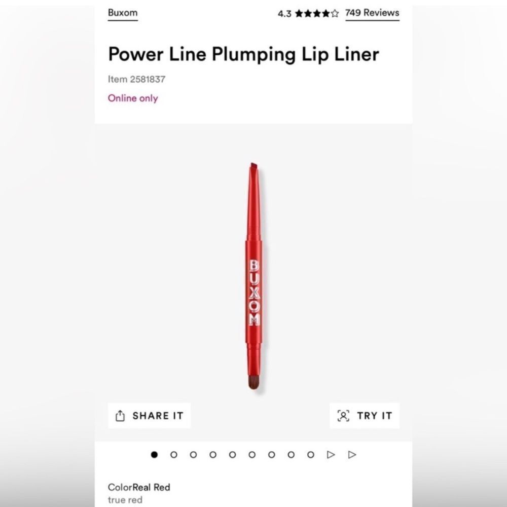 NWT Buxom Power Line- Real Red